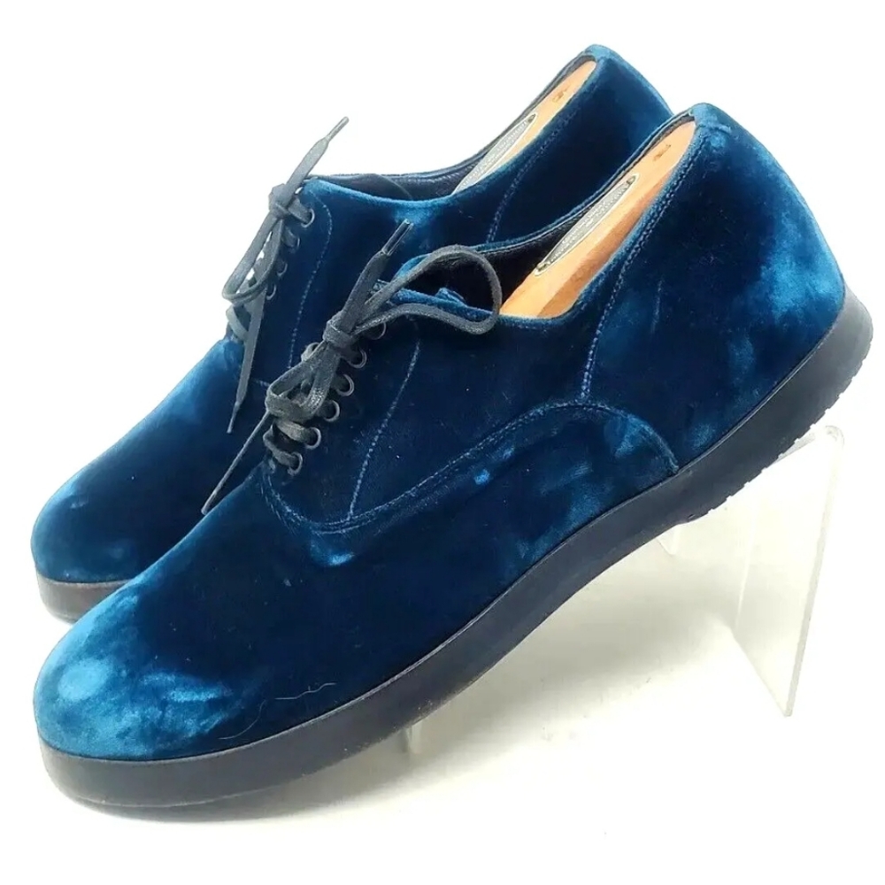 Dolce & Gabbana Men's Shoes Teal Suede Lace Up Dress Casual Oxfords US 8 / EU 41